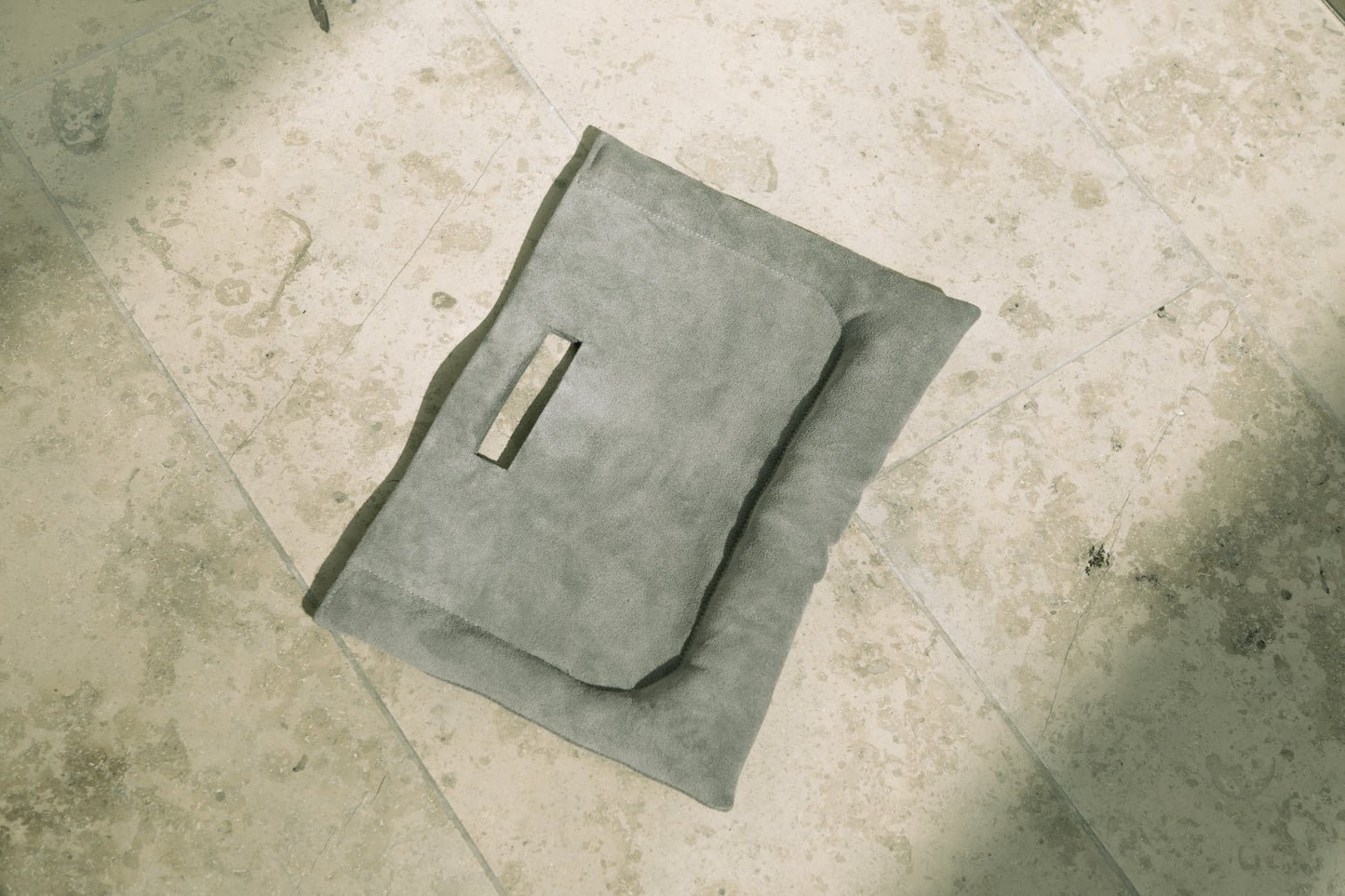 handcrafted swissmade suede leather clutch